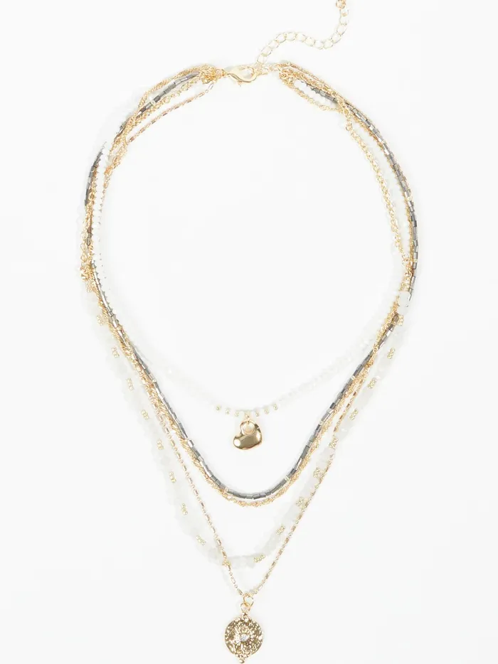 Women Layered Serenity Necklace Gold Altar039d State Jewelry