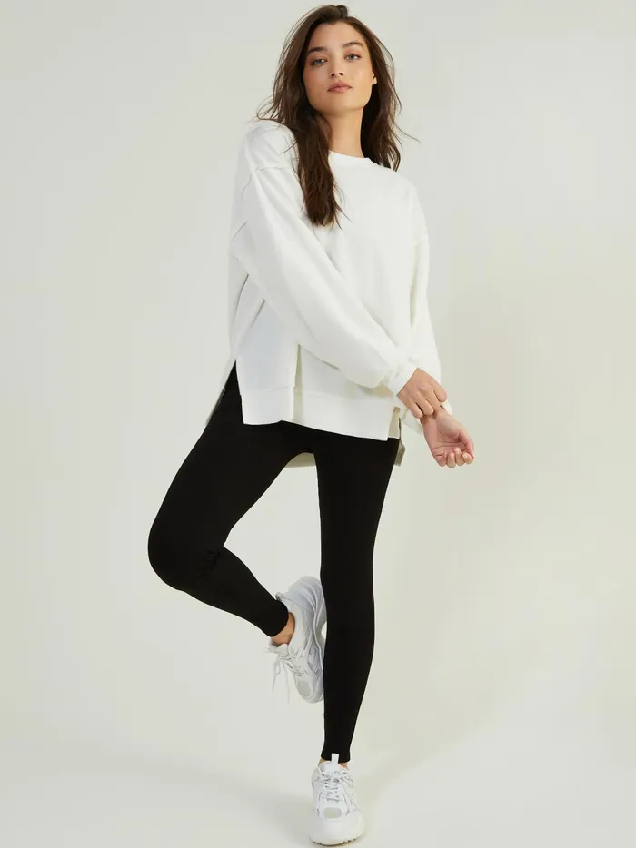 Women Leisure Fleece Top Cream Altar039d State Activewear