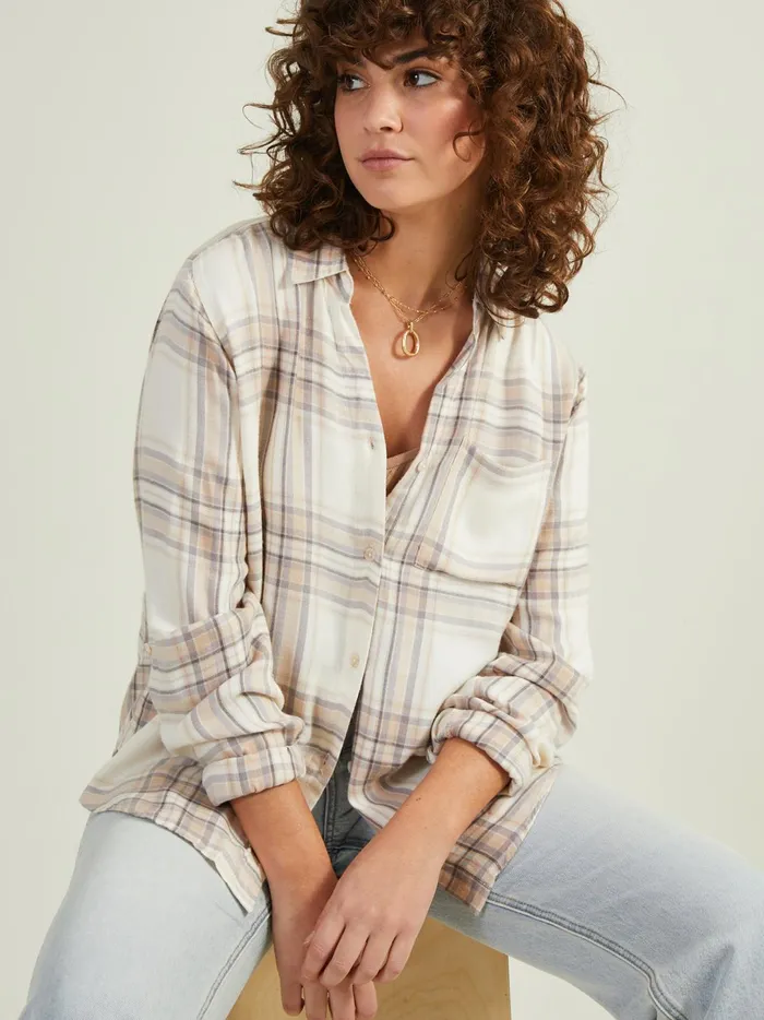 Women Leni Plaid Button Up Top Tangrey Altar039d State Blouses