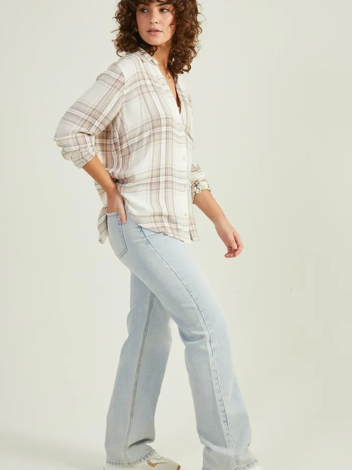 Women Leni Plaid Button Up Top Tangrey Altar039d State Blouses