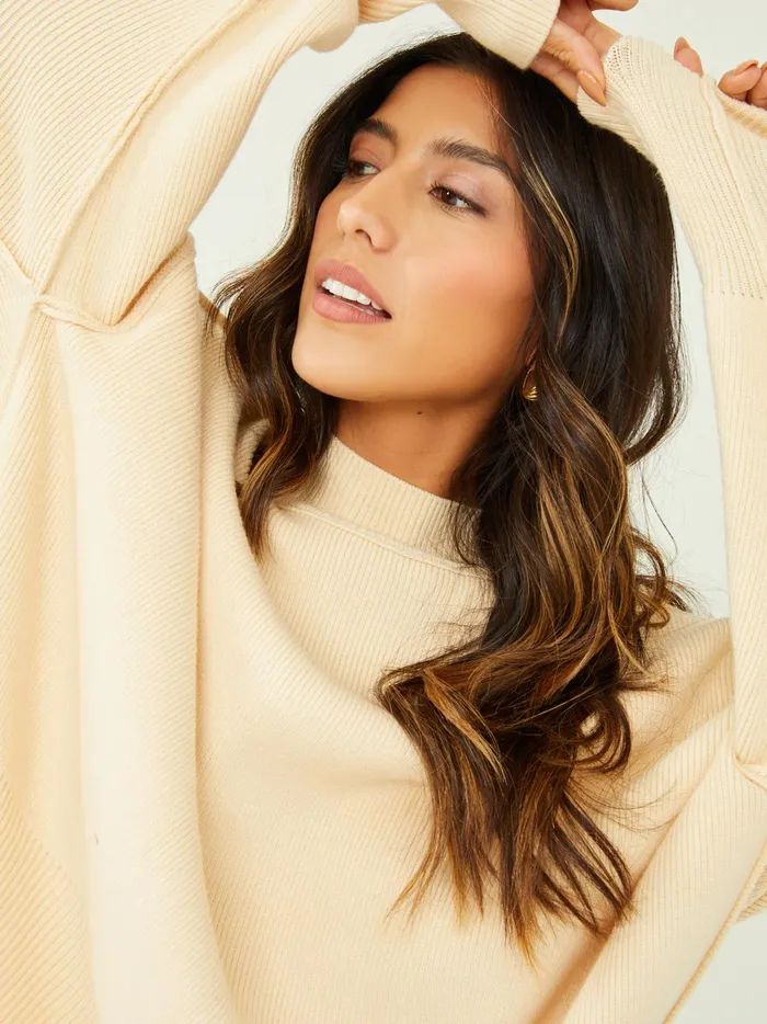 Women Lilith Oversized Ribbed Sweater Oat Altar039d State Sweaters