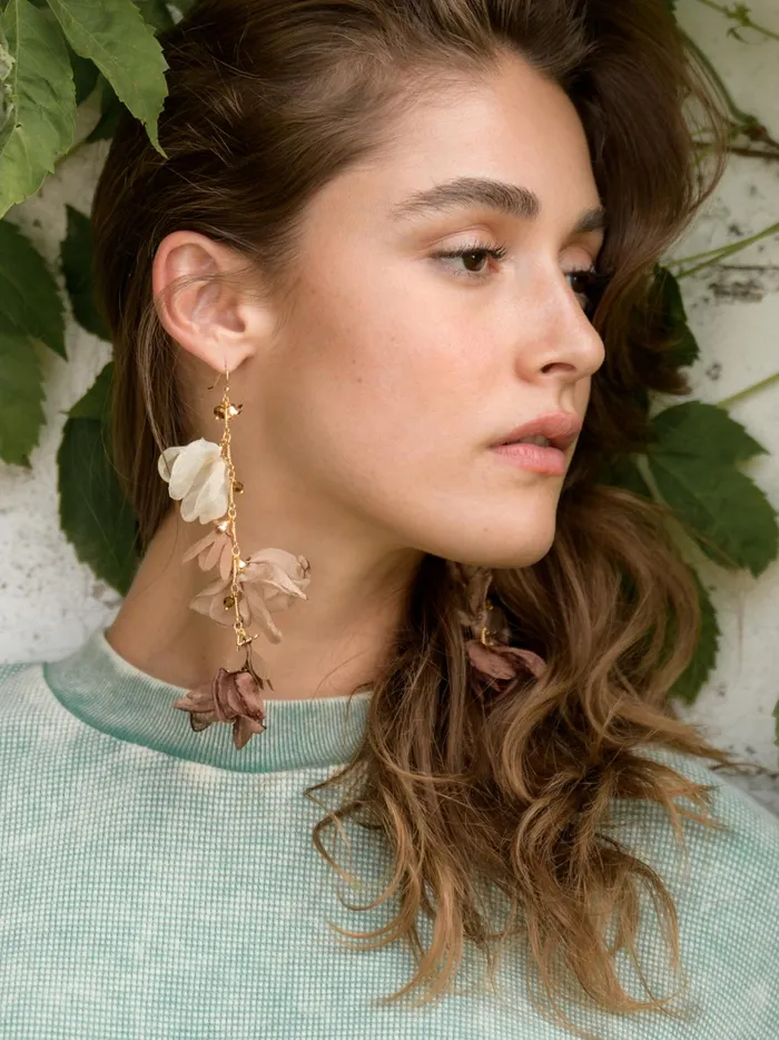 Women Linear Flower Ombre Statement Earrings Neutralmulti Altar039d State Jewelry Women Linear Flower Ombre Statement Earrings Neutralmulti Altar039d State Jewelry
