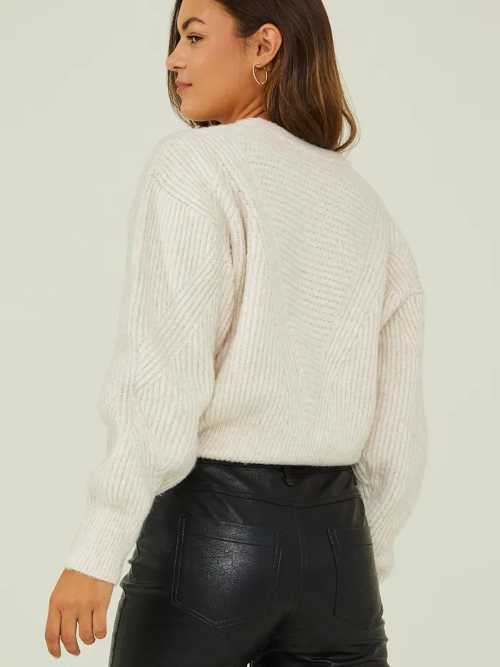 Women Liora Ribbed Sweater Oatmealheather Altar039d State Sweaters
