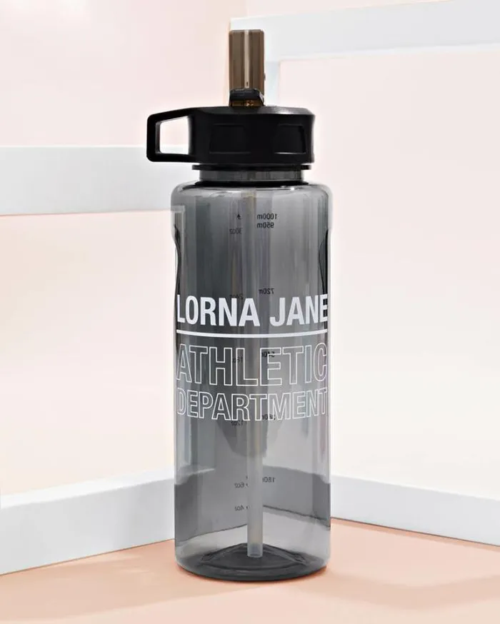 Women LORNA JANE Accessories Athletic Dept Classic 1L Water Bottle Black