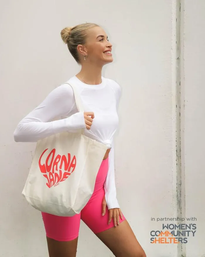 Women LORNA JANE Accessories Charity Love Tote Bag Canvas