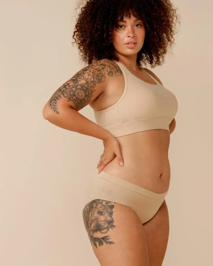 Women LORNA JANE Accessories Feel Naked Brief Almond
