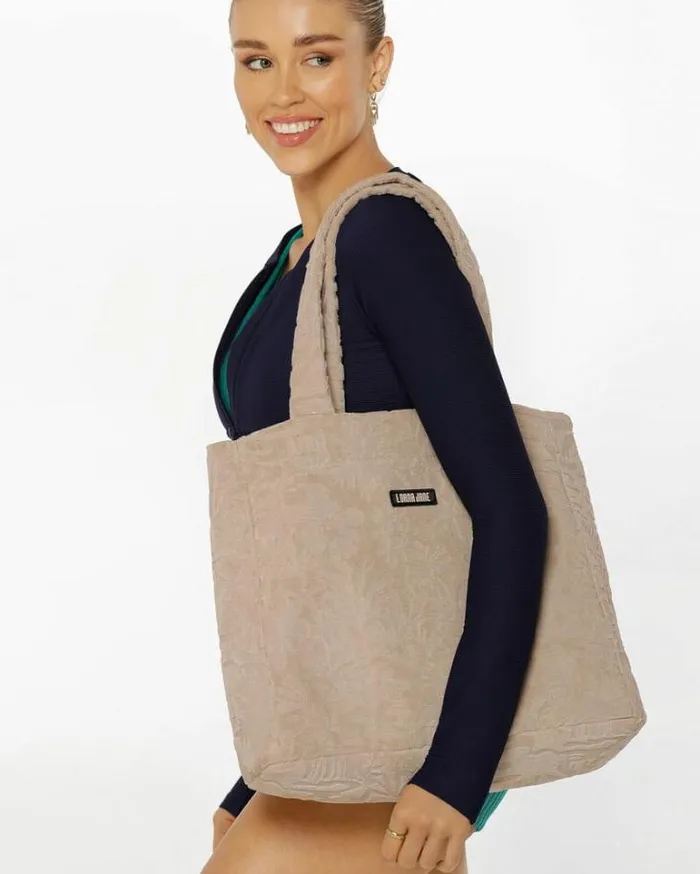 Women LORNA JANE Accessories Terry Tote Bag Off White