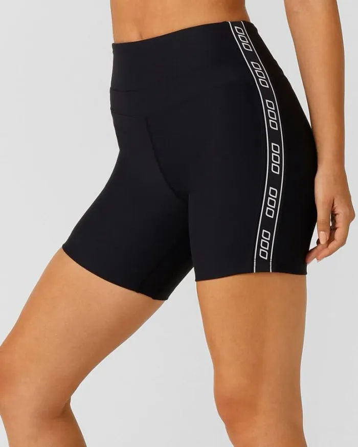 Women LORNA JANE Bike Shorts Day Break Excel 16cm Bike Short Midnight Blue