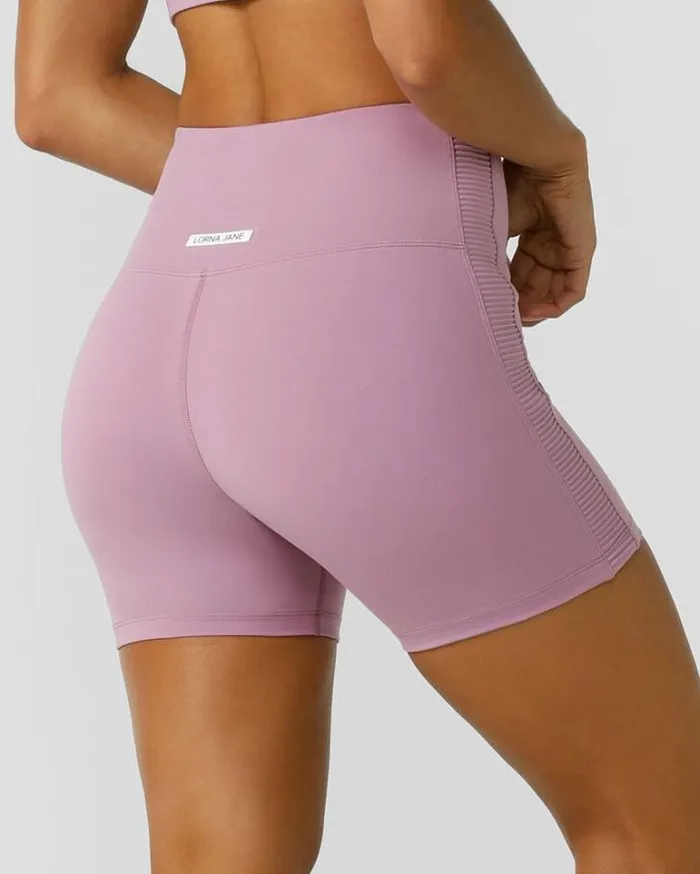 Women LORNA JANE Bike Shorts Grande Rib 12cm Bike Short New Orchid