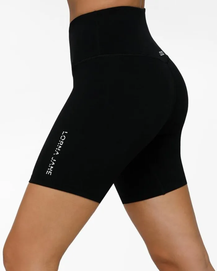 Women LORNA JANE Bike Shorts Lotus 19cm Bike Short Black