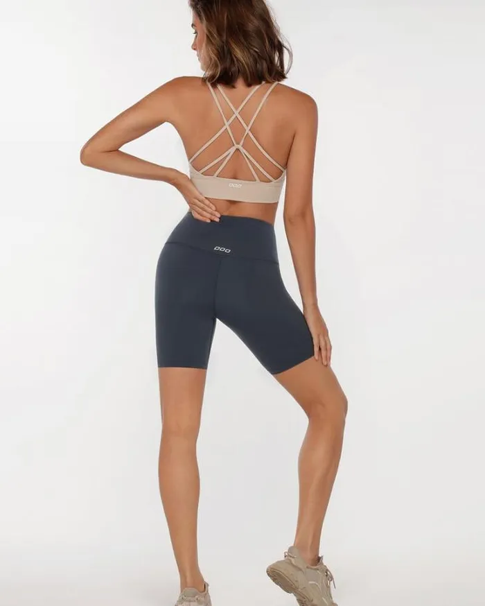 Women LORNA JANE Bike Shorts Lotus Bike Short Night Time Blue