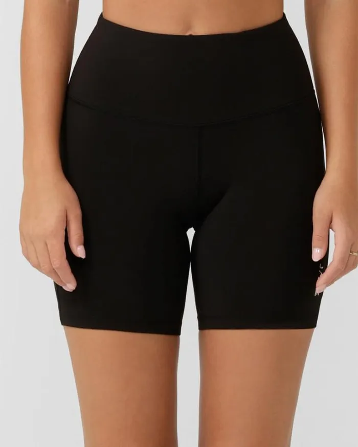 Women LORNA JANE Bike Shorts Lotus No Chafe 12cm Bike Short Black
