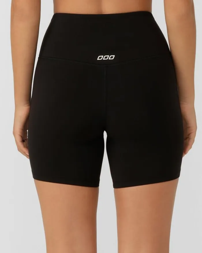 Women LORNA JANE Bike Shorts Lotus No Chafe 12cm Bike Short Black