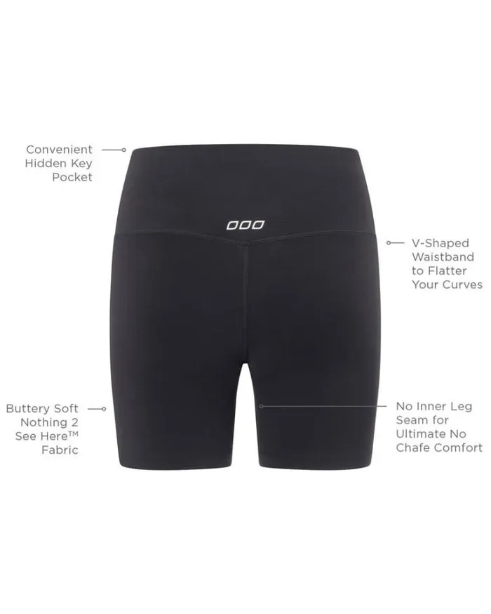 Women LORNA JANE Bike Shorts Lotus No Chafe 62 Bike Short Black