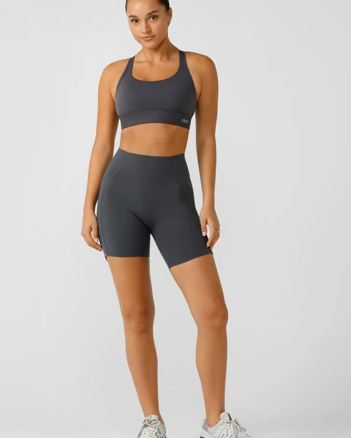 Women LORNA JANE Bike Shorts Sculpt And Support No Ride Bike Short Titanium