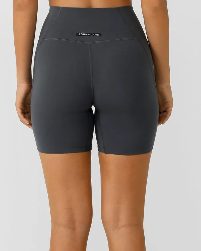 Women LORNA JANE Bike Shorts Sculpt And Support No Ride Bike Short Titanium