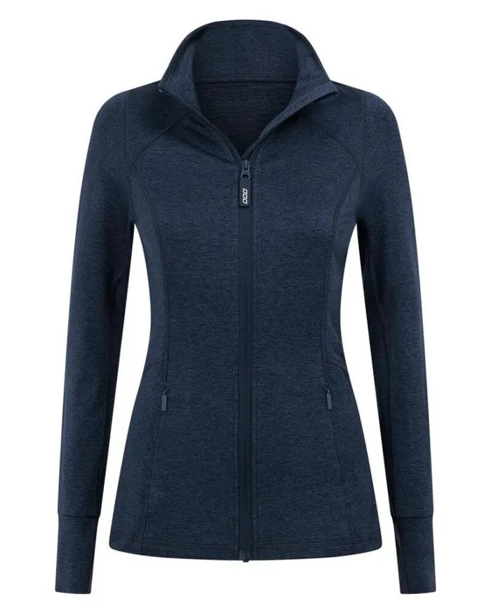 Women LORNA JANE Jackets Hoodies And Sweats Active Zip Thru Jacket French Navy Marl
