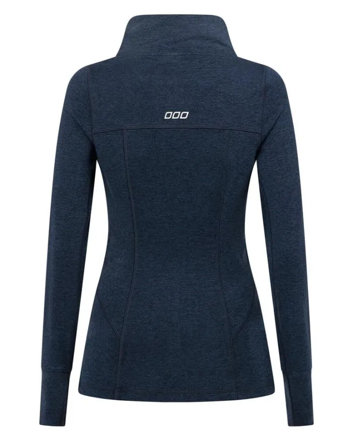 Women LORNA JANE Jackets Hoodies And Sweats Active Zip Thru Jacket French Navy Marl