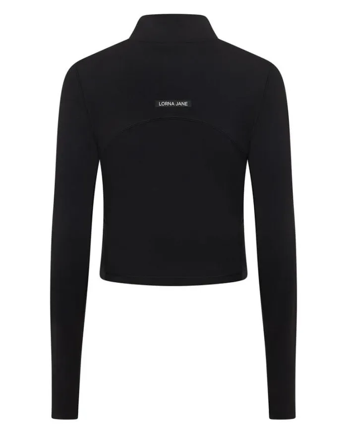 Women LORNA JANE Jackets Hoodies And Sweats All Star Active Cropped 12 Zip Black
