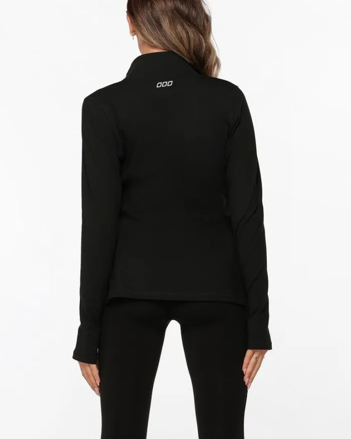 Women LORNA JANE Jackets Hoodies And Sweats Amy Thermal Active Zip Through Jacket Black