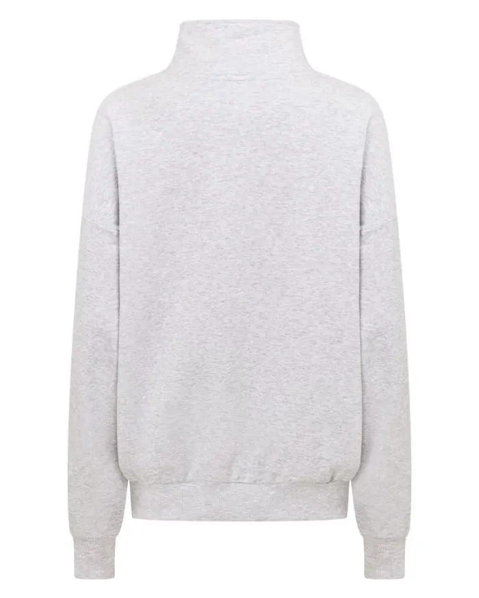 Women LORNA JANE Jackets Hoodies And Sweats Iconic Quarter Zip Sweat Light Grey Marl