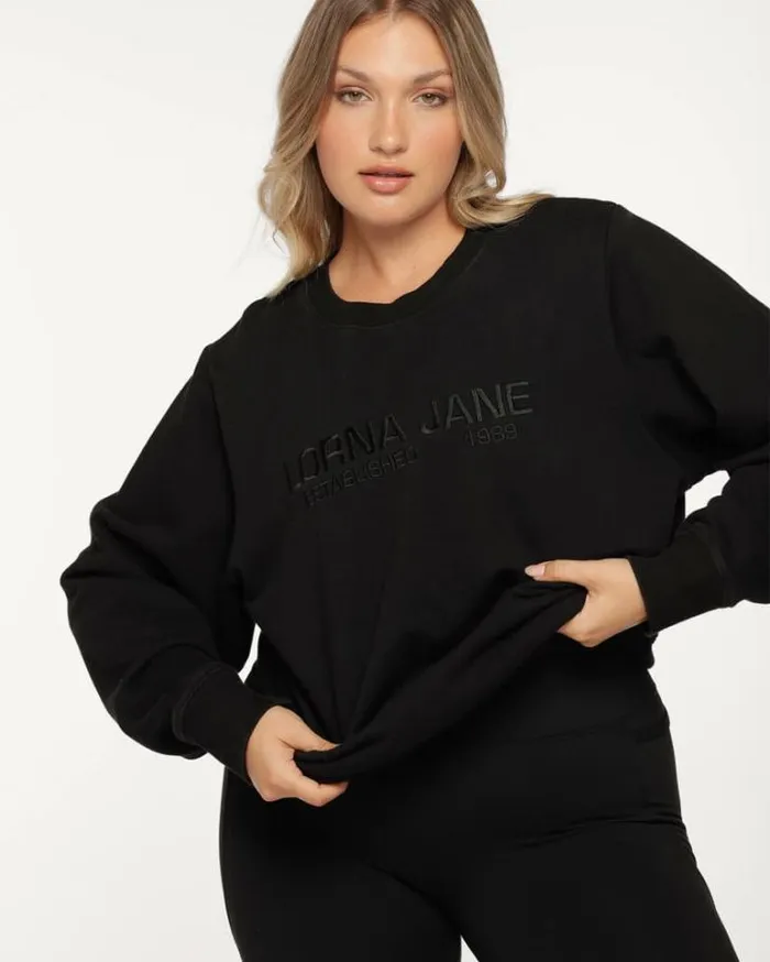 Women LORNA JANE Jackets Hoodies And Sweats Iconic Sweat Black