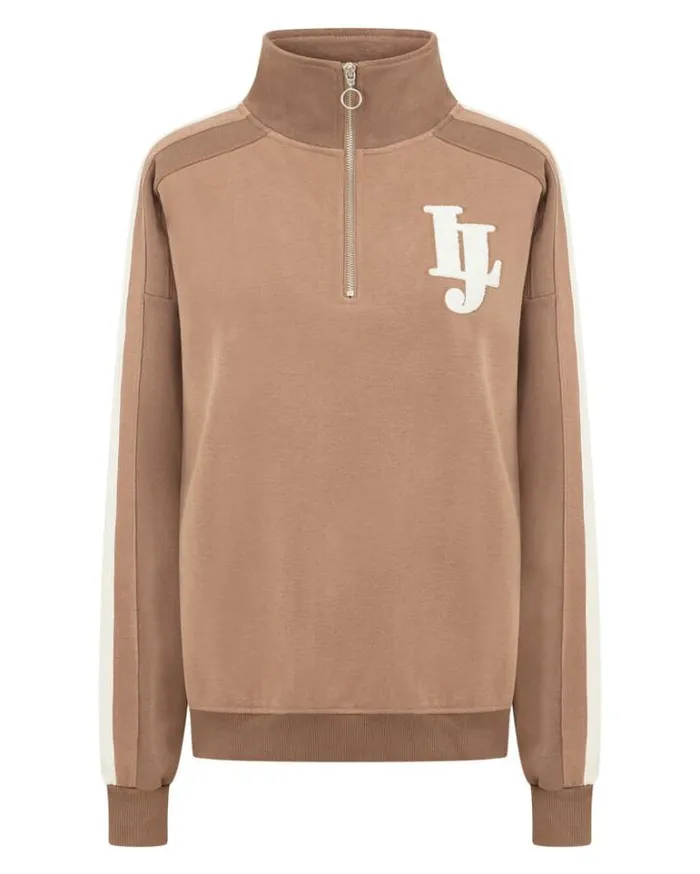 Women LORNA JANE Jackets Hoodies And Sweats LJ Heritage Quarter Zip Sweat Cedar