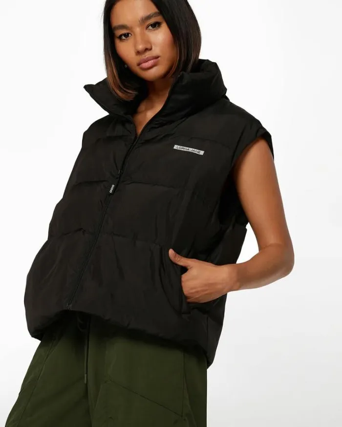 Women LORNA JANE Jackets Hoodies And Sweats Motion Puffer Vest Black