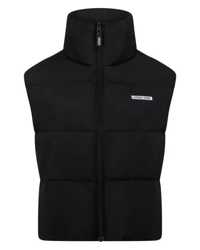 Women LORNA JANE Jackets Hoodies And Sweats Motion Puffer Vest Black