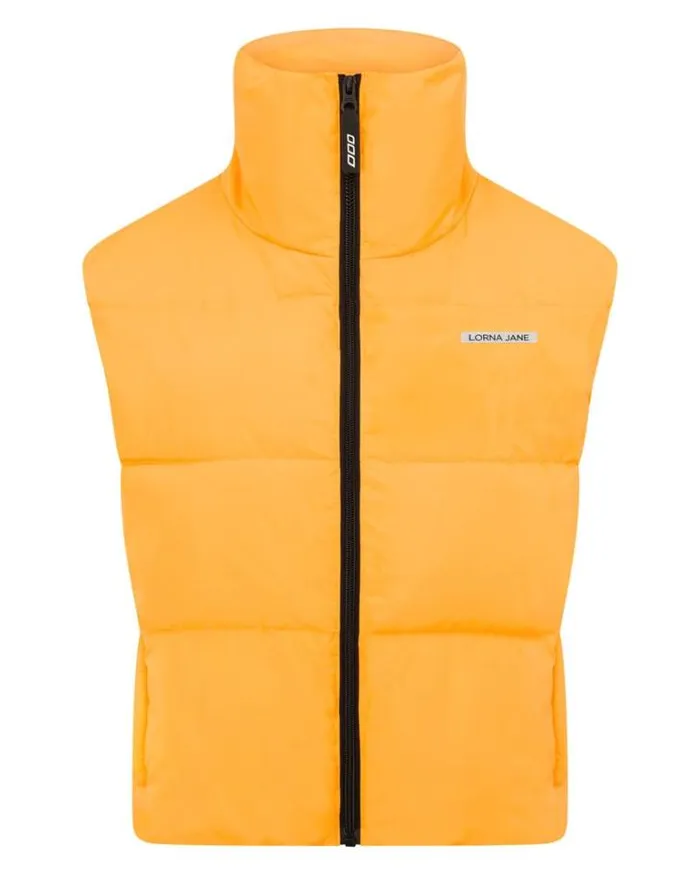 Women LORNA JANE Jackets Hoodies And Sweats Motion Puffer Vest Mango Sorbet