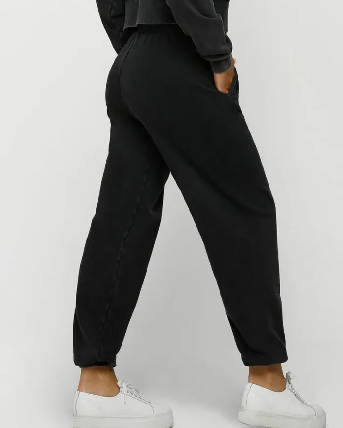 Women LORNA JANE Jackets Hoodies And Sweats Moto Track Pant Washed Black