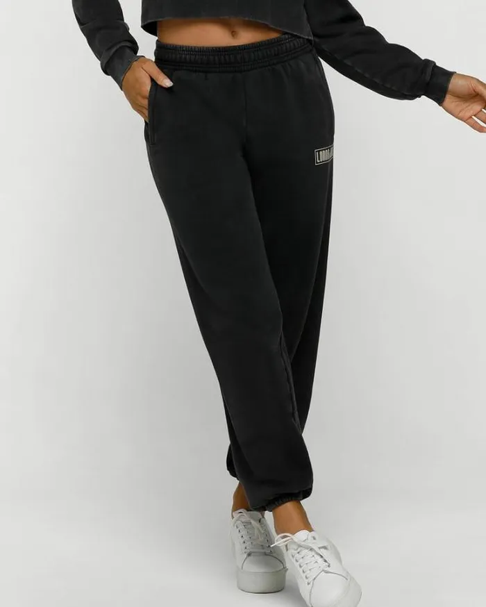 Women LORNA JANE Jackets Hoodies And Sweats Moto Track Pant Washed Black