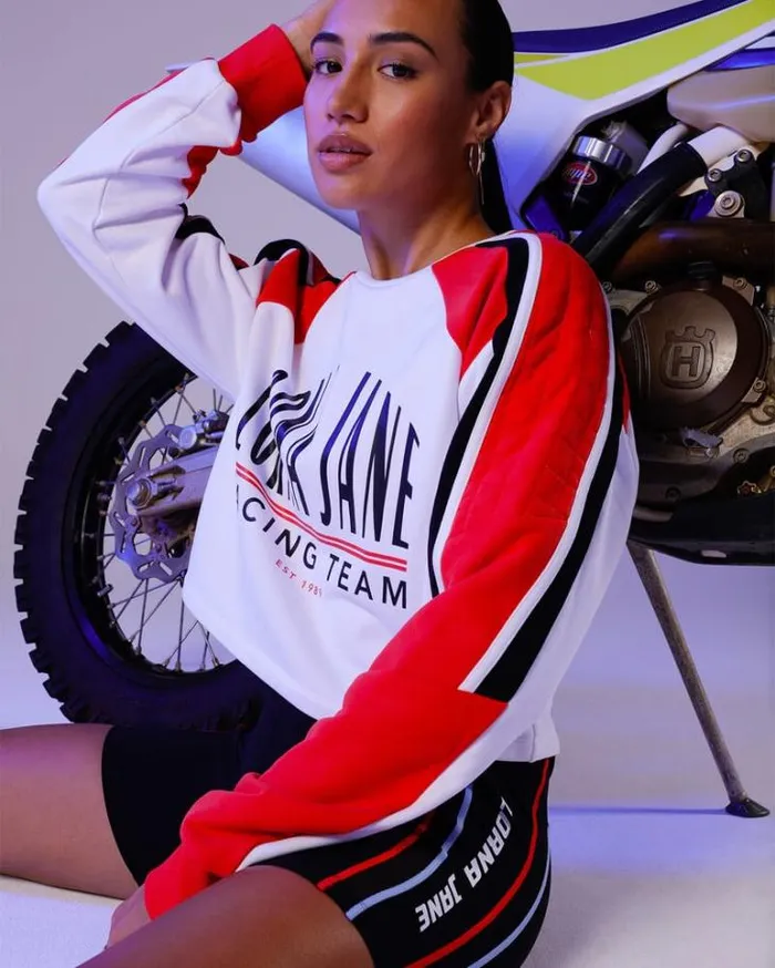 Women LORNA JANE Jackets Hoodies And Sweats Sprinter Terry Sweat White Multi