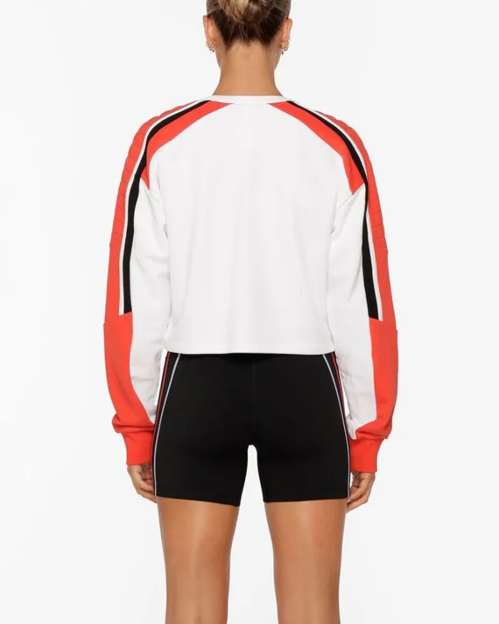 Women LORNA JANE Jackets Hoodies And Sweats Sprinter Terry Sweat White Multi