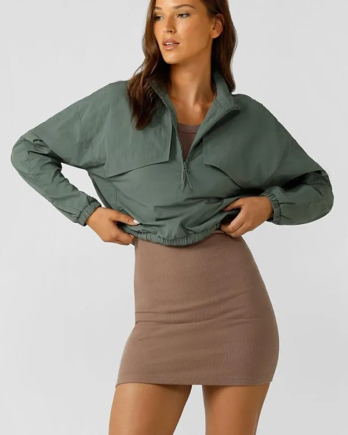 Women LORNA JANE Jackets Hoodies And Sweats Weightless Active 12 Zip Jacket Agave Green