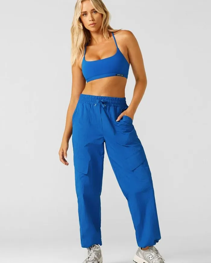 Women LORNA JANE Pants Iconic Slim Cargo Pant Cobalt Blue