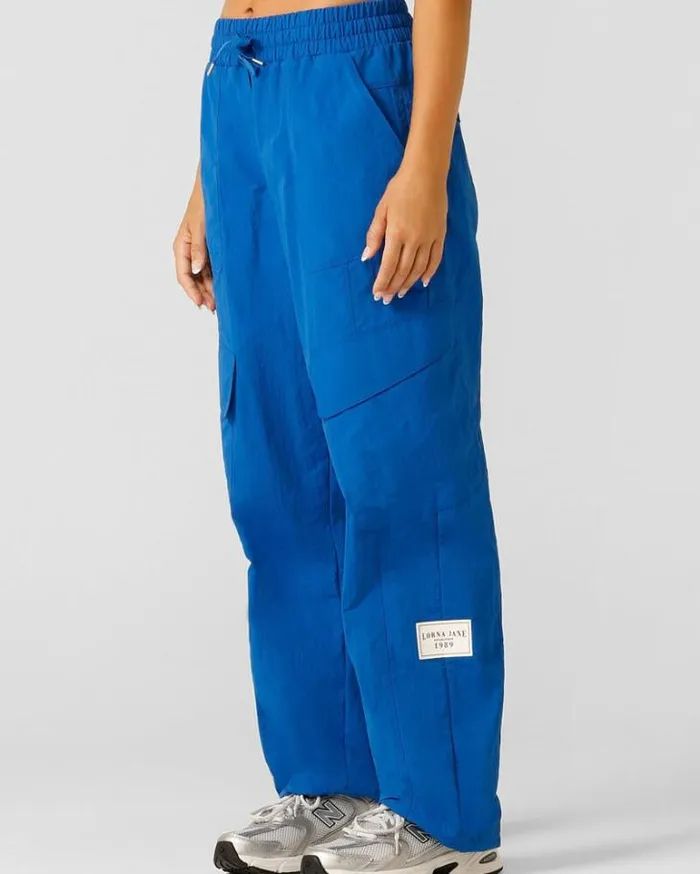 Women LORNA JANE Pants Iconic Slim Cargo Pant Cobalt Blue