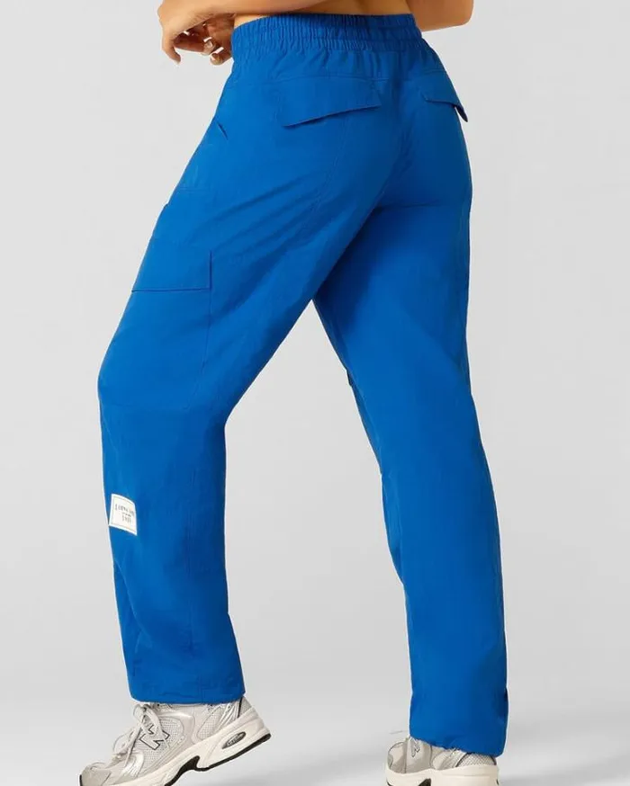 Women LORNA JANE Pants Iconic Slim Cargo Pant Cobalt Blue
