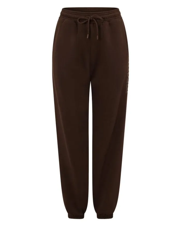 Women LORNA JANE Pants Lounge Fleece Trackpant Espresso