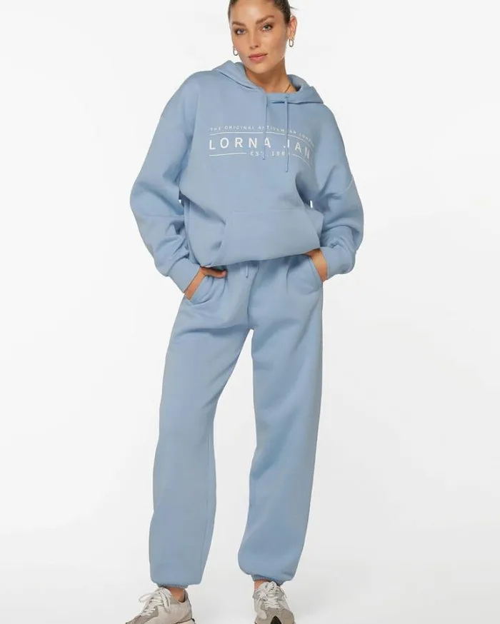 Women LORNA JANE Pants Lounge Fleece Trackpant Moontide