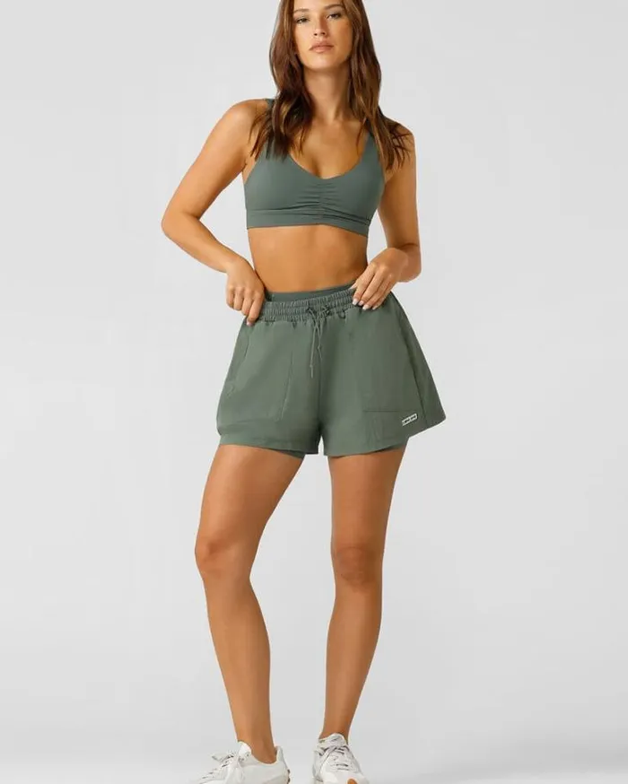 Women LORNA JANE Running Shorts Weightless Active Short Agave Green