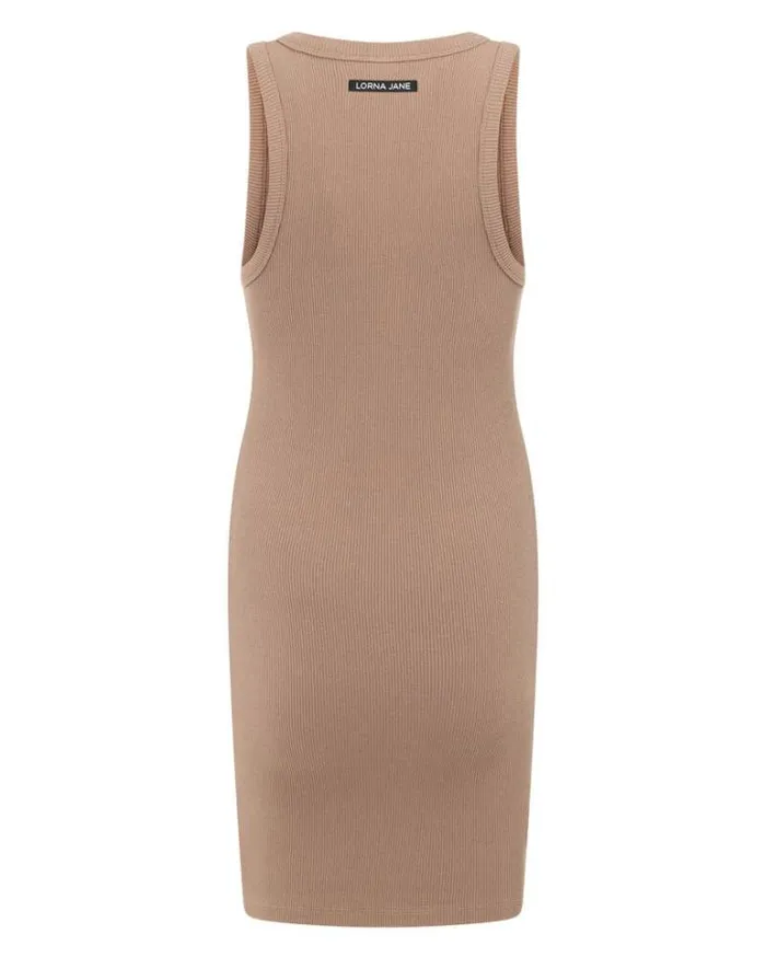 Women LORNA JANE Skirts And Dresses On The Move Rib Tank Dress Cedar