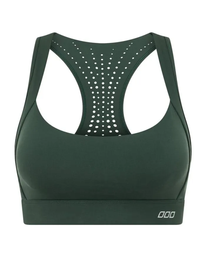 Women LORNA JANE Sports Bras Aero Fit High Support Sports Bra Fig Green