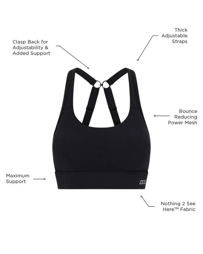 Women LORNA JANE Sports Bras Amy Maximum Support Sports Bra Black