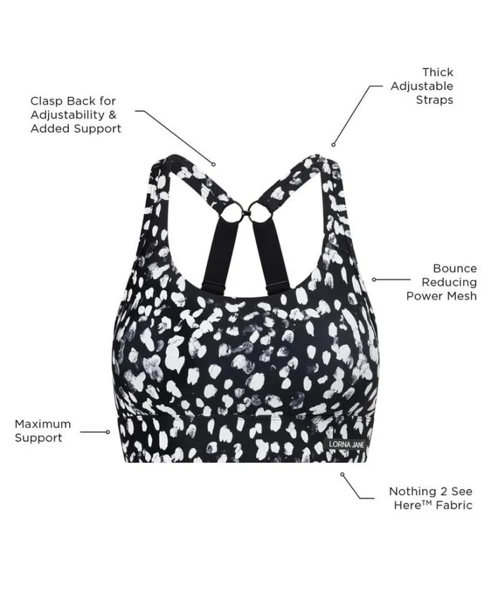 Women LORNA JANE Sports Bras Amy Maximum Support Sports Bra Fierce Print
