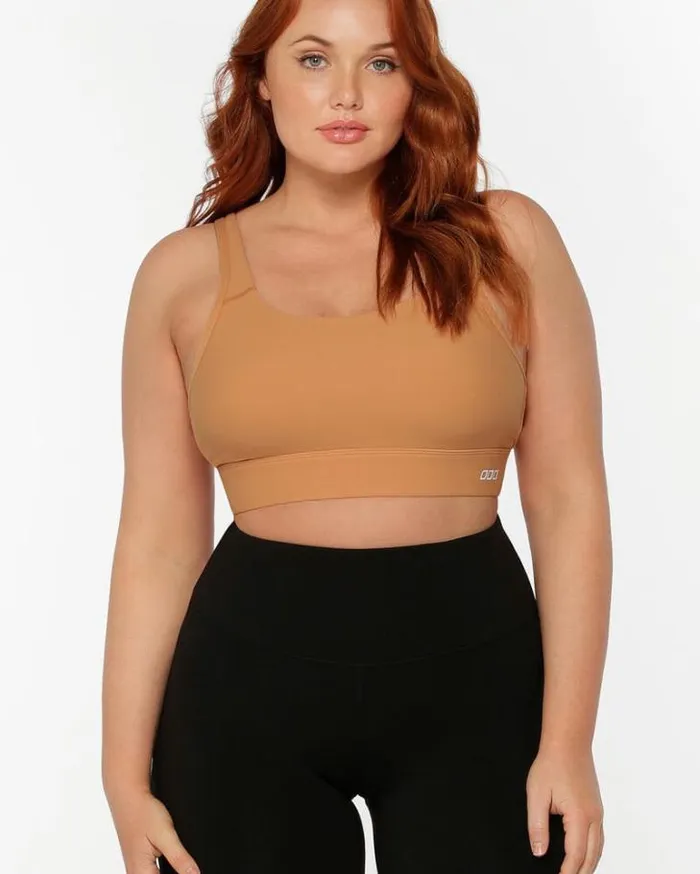 Women LORNA JANE Sports Bras Amy Maximum Support Sports Bra Toffee