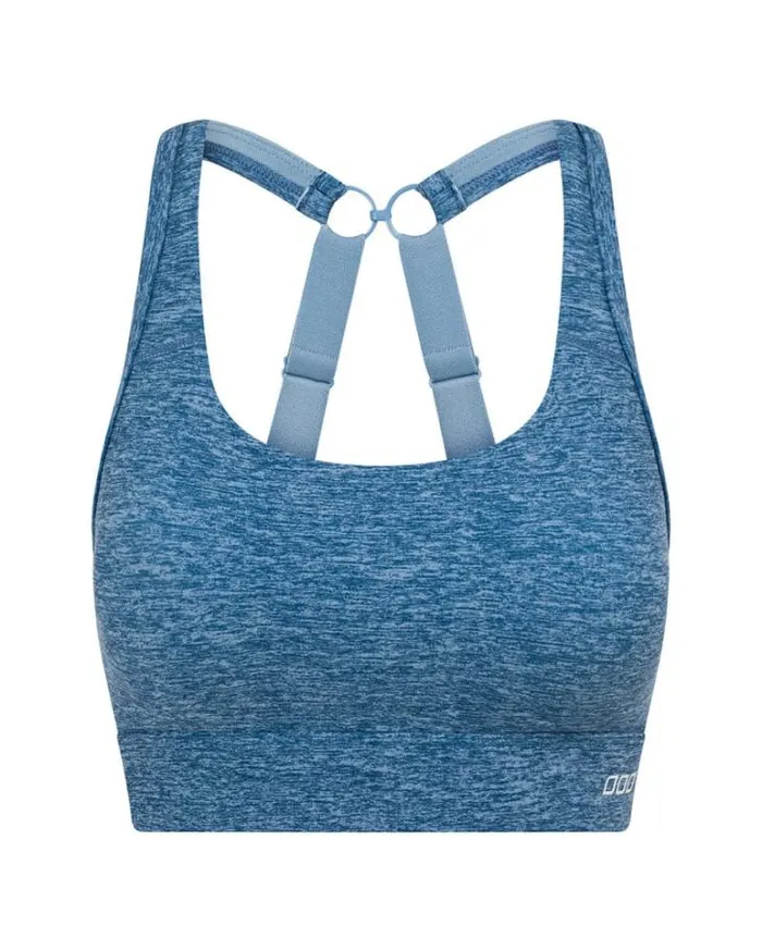 Women LORNA JANE Sports Bras Amy Maximum Support Sports Bra Washed Out Blue Marl Print