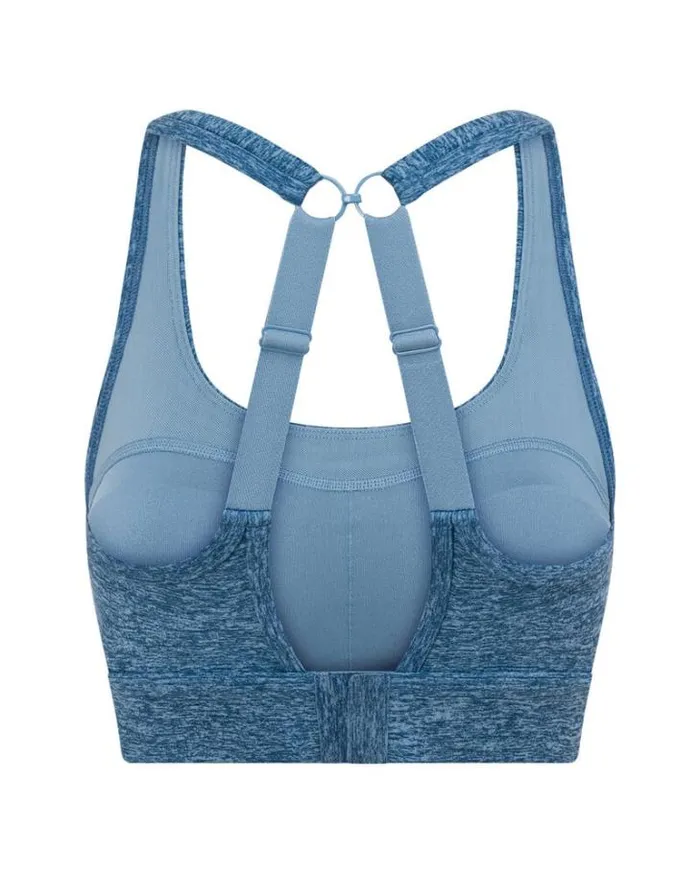 Women LORNA JANE Sports Bras Amy Maximum Support Sports Bra Washed Out Blue Marl Print