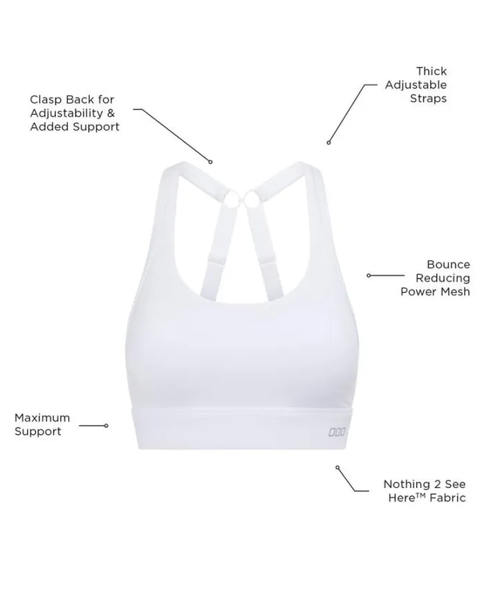 Women LORNA JANE Sports Bras Amy Maximum Support Sports Bra White