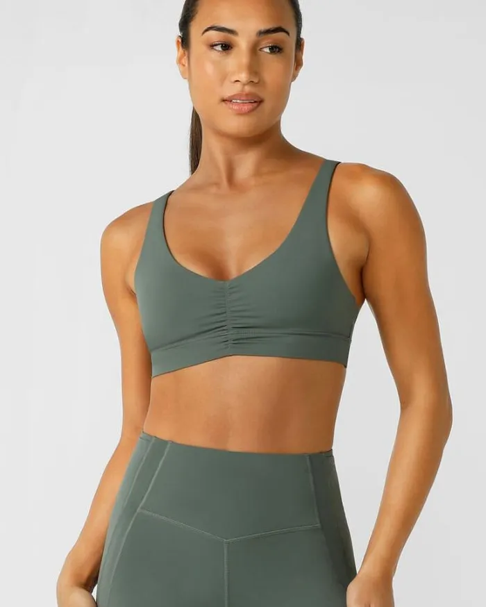 Women LORNA JANE Sports Bras Formation Recycled Sports Bra Agave Green